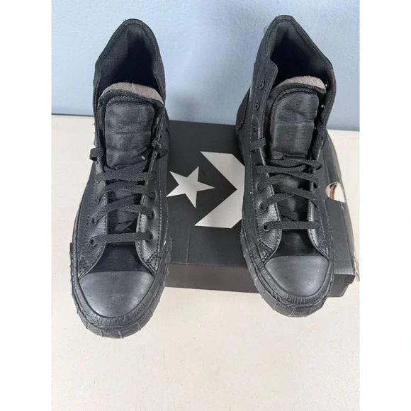 Converse Chuck Taylor All Star Black/Black Canvas High-Top Shoes Men's Size 7.5 - Picture 4 of 8